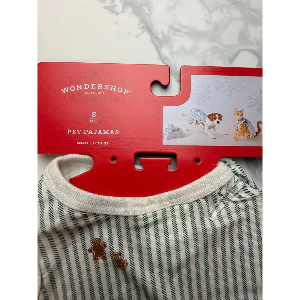 Wondershop at Target Pet Pajamas Small Gingerbread Christmas Dog Pajamas NWT